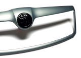 per Octavia II Facelift 09-13 - cornice della calandra verniciata in ARCTIC GREEN (F7W) - emblema MONTE CARLO BLACK