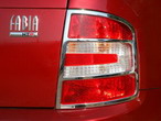 voor Fabia Combi/Sedan - achterlichtkappen CHROME - 8/04 - 07