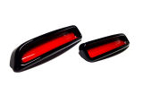 dla Karoq - oryginalne spojlery wydechowe Martinek - RS STYLE - RS230 BLACK - GLOWING RED