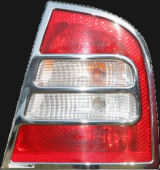 voor Octavia 01-07 facelift - verchroomde achterlichtkappen ABS DYNAMIC