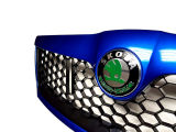 til Octavia II ansiktsløftning 09-13 - komplett grill i HONEYCOMB-design + RACE BLUE (F5W) ramme - gammel em