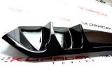per Octavia III RS - Diffusore centrale del paraurti posteriore Martinek Auto - Nero lucido