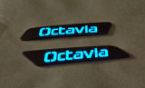 para Octavia II - emblema de la empuñadura del asiento OCTAVIA - NIGHT GLOW - AZUL