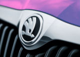 Yeti - emblema griglia anteriore - NUOVO design 2012, prodotto originale Skoda Auto,a.s.